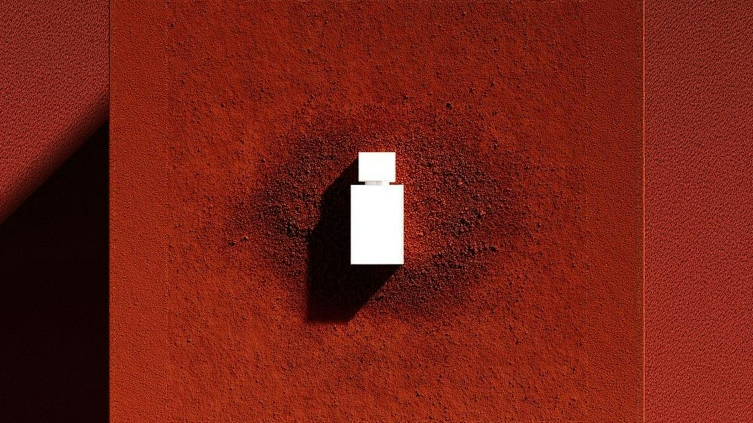 Abstract illustration of a minimalist product bottle display